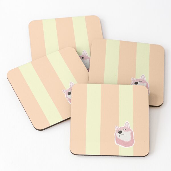 Item preview, Thick stripe (light orange, light yellow) with Shiba inu  designed and sold by ShibaCruise-On.