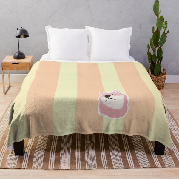 Item preview, Thick stripe (light orange, light yellow) with Shiba inu designed and sold by ShibaCruise-On.