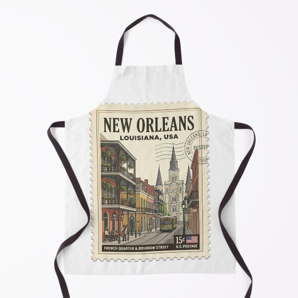 Item preview, Vintage New Orleans French Quarter Travel Stamp designed and sold by k3rstman1.
