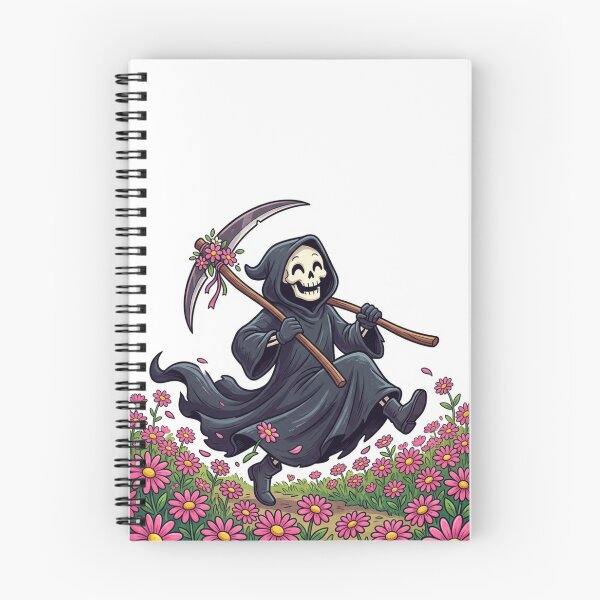 Item preview, Joyful Grim Reaper Skipping in Daisies designed and sold by YNAMREG.