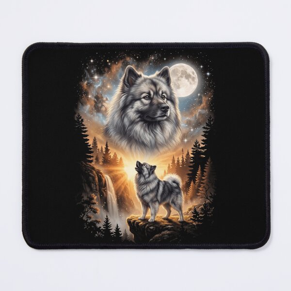Item preview, Keeshond Howling Moon Art Dog Mom Dad Lover designed and sold by dian-rody-crest.