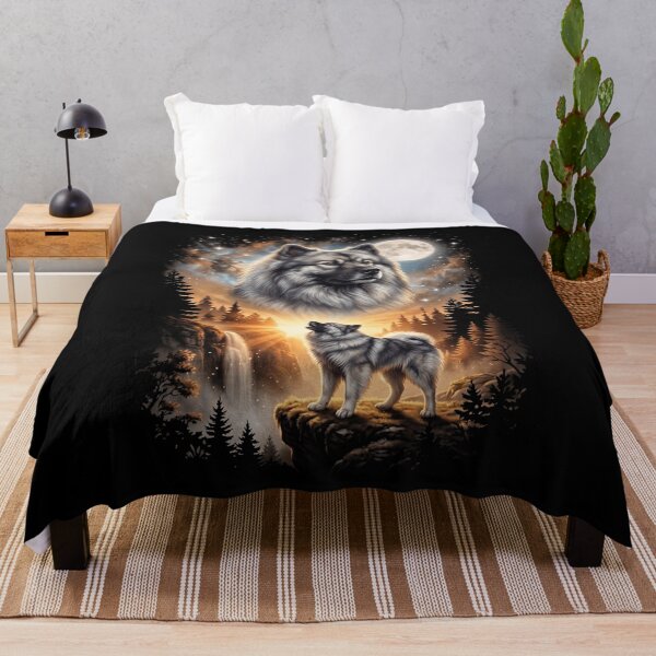 Item preview, Keeshond Howling Moon Art Dog Mom Dad Lover designed and sold by dian-rody-crest.