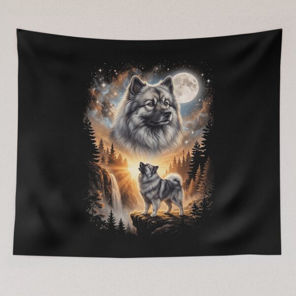 Item preview, Keeshond Howling Moon Art Dog Mom Dad Lover designed and sold by dian-rody-crest.