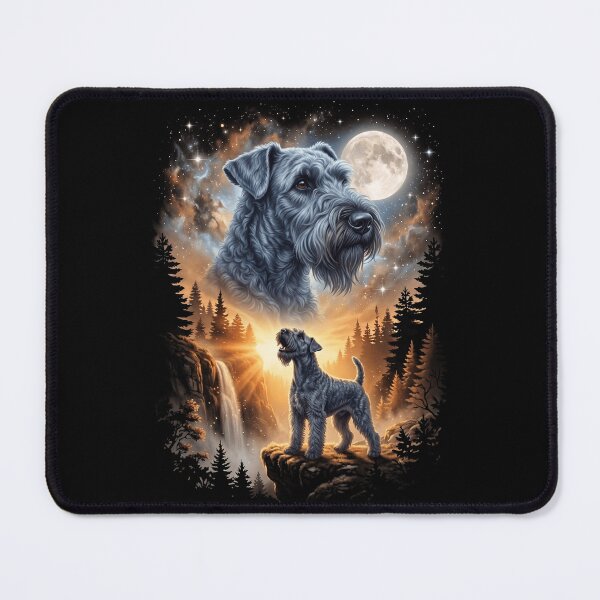 Item preview, Kerry Blue Terrier Howling Moon Art Dog Mom Dad Lover designed and sold by dian-rody-crest.