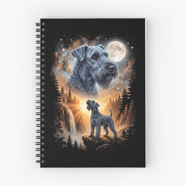 Item preview, Kerry Blue Terrier Howling Moon Art Dog Mom Dad Lover designed and sold by dian-rody-crest.