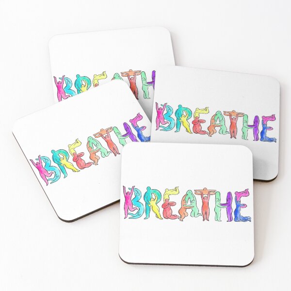 Item preview, BREATHE Pop Art Human Typography | Colorful Positive Word Art | Modern Graphic Design by PLUSHIWORLD™ designed and sold by PLUSHIWORLDtm.