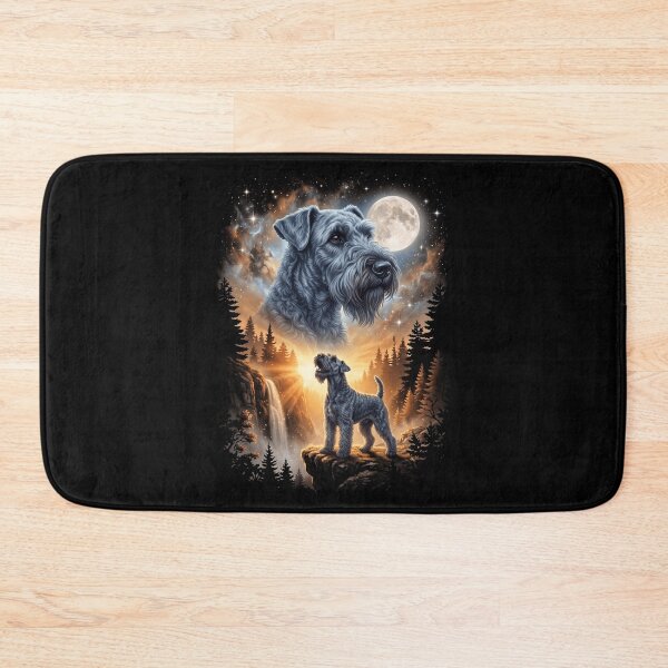 Item preview, Kerry Blue Terrier Howling Moon Art Dog Mom Dad Lover designed and sold by dian-rody-crest.