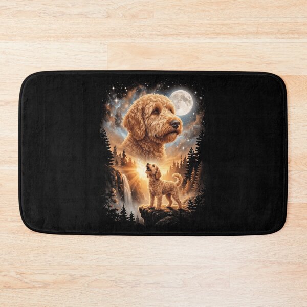 Item preview, Labradoodle Howling Moon Art Dog Mom Dad Lover designed and sold by dian-rody-crest.