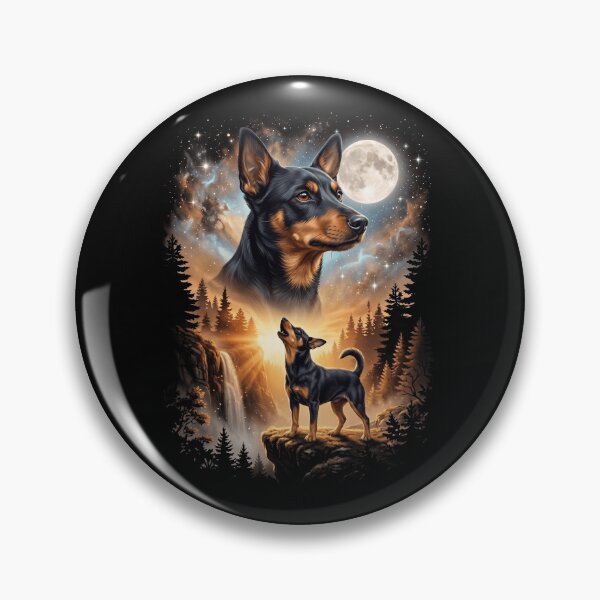 Item preview, Lancashire Heeler Howling Moon Art Dog Mom Dad Lover designed and sold by dian-rody-crest.