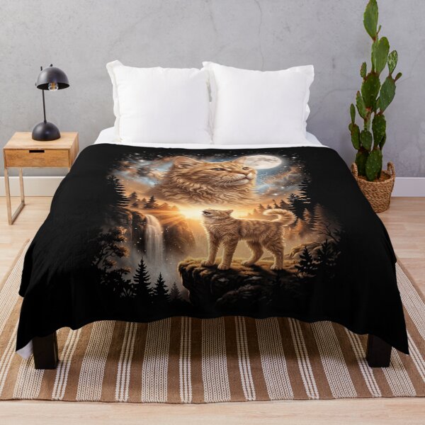 Artikelvorschau, LaPerm Howling Moon Art Katzenmama-Papa-Liebhaber entworfen und verkauft von dian-rody-crest.