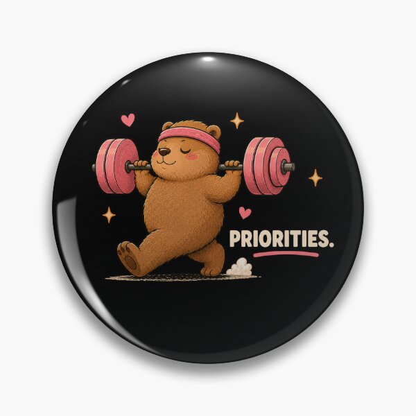 Item preview, Priorities Bear | Cute Weightlifting Gym Shirt | Funny Fitness Workout Animal designed and sold by HumbleAthlete.