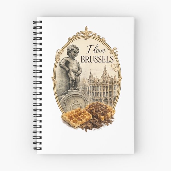 Item preview, I Love Brussels Vintage Watercolor Belgian Travel Art designed and sold by ForeverCities.