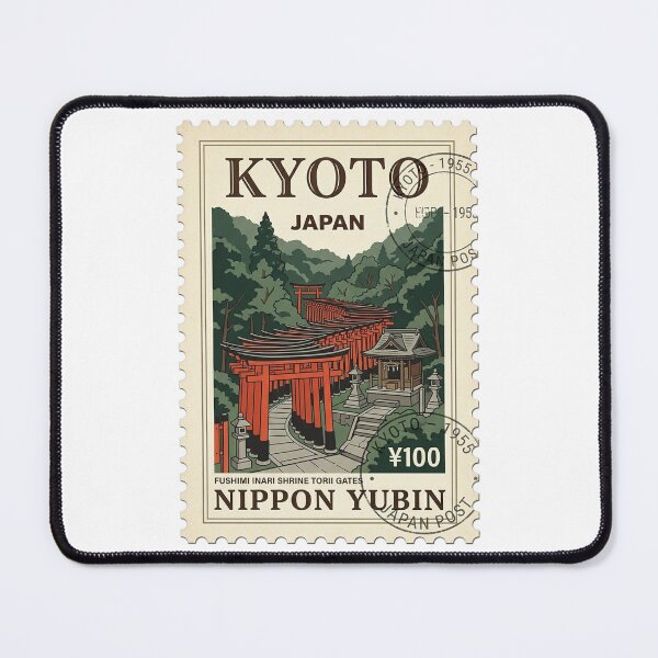 Item preview, Kyoto Fushimi Inari Shrine Vintage Travel Stamp designed and sold by k3rstman1.