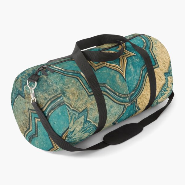 Item preview, Luxury Moroccan Teal Gold Geometric Tile Pattern Decor designed and sold by GrinGalore.