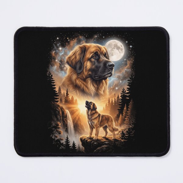 Item preview, Leonberger Howling Moon Art Dog Mom Dad Lover designed and sold by dian-rody-crest.