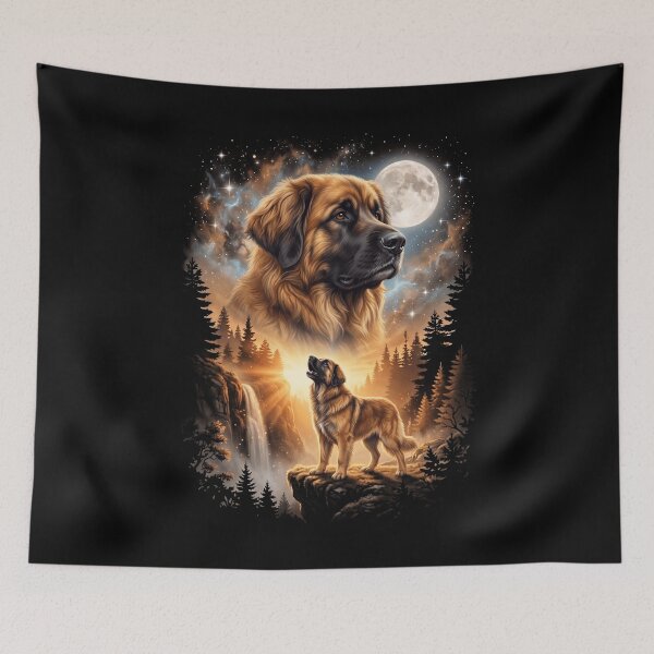 Item preview, Leonberger Howling Moon Art Dog Mom Dad Lover designed and sold by dian-rody-crest.