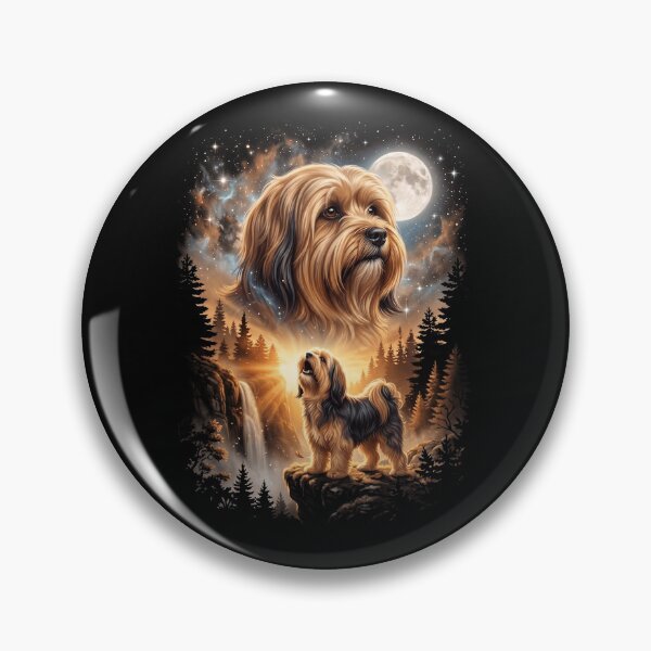 Item preview, Lhasa Apso Howling Moon Art Dog Mom Dad Lover designed and sold by dian-rody-crest.