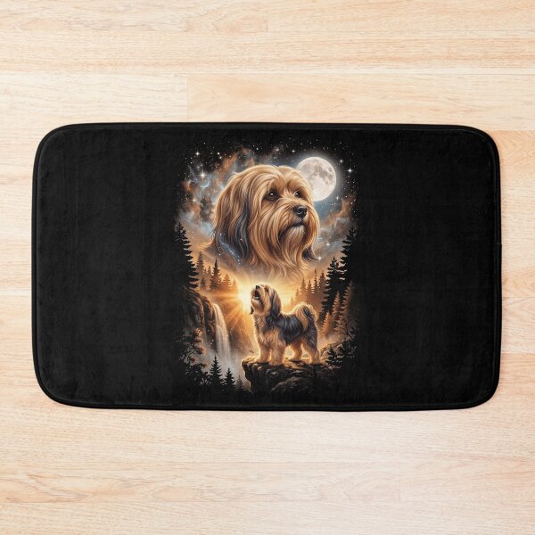 Item preview, Lhasa Apso Howling Moon Art Dog Mom Dad Lover designed and sold by dian-rody-crest.