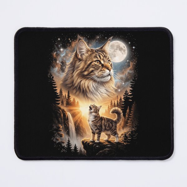 Item preview, Maine Coon Howling Moon Art Cat Mom Dad Lover designed and sold by dian-rody-crest.
