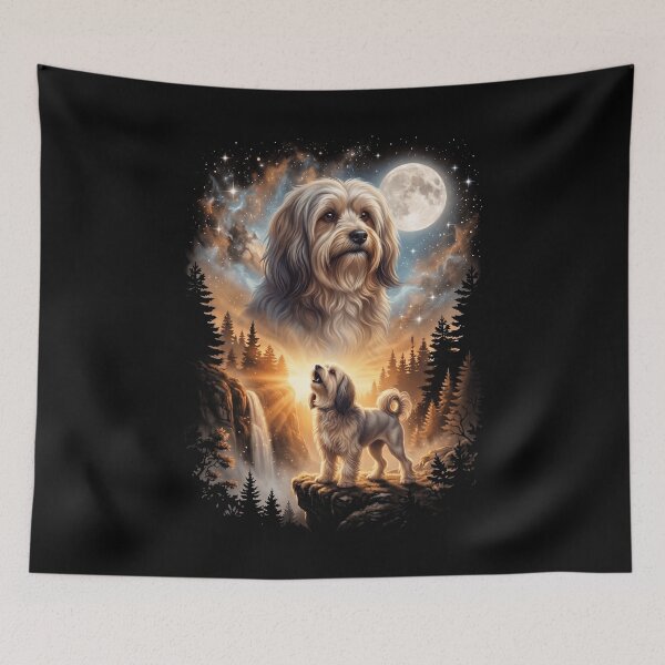 Item preview, Lowchen Howling Moon Art Dog Mom Dad Lover designed and sold by dian-rody-crest.
