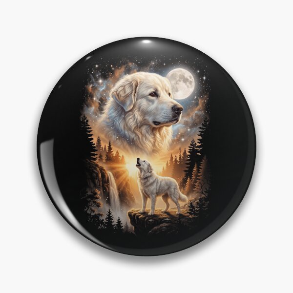 Item preview, Maremma Sheepdog Howling Moon Art Dog Mom Dad Lover designed and sold by dian-rody-crest.