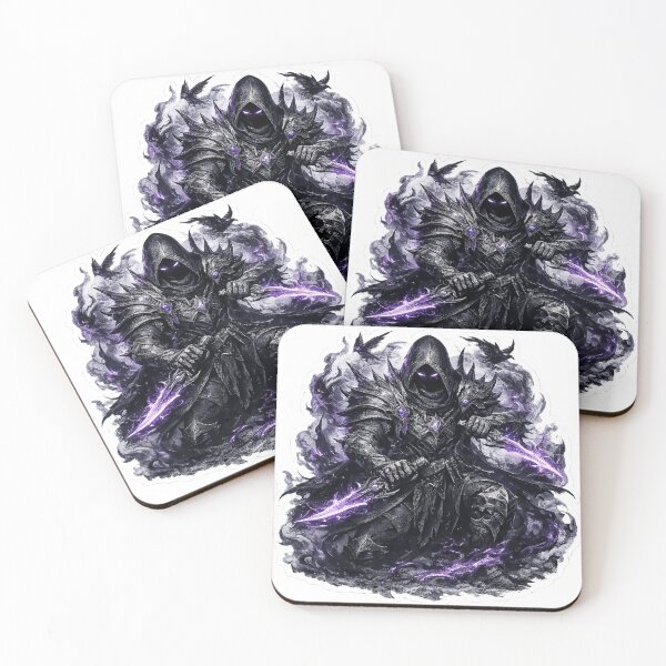 Item preview, The Void Hunter Sticker | Shadow Assassin Dark Fantasy Vinyl Decal | Original Gothic Character Art designed and sold by DKraftz.