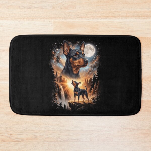 Item preview, Miniature Pinscher Howling Moon Art Dog Mom Dad Lover designed and sold by dian-rody-crest.