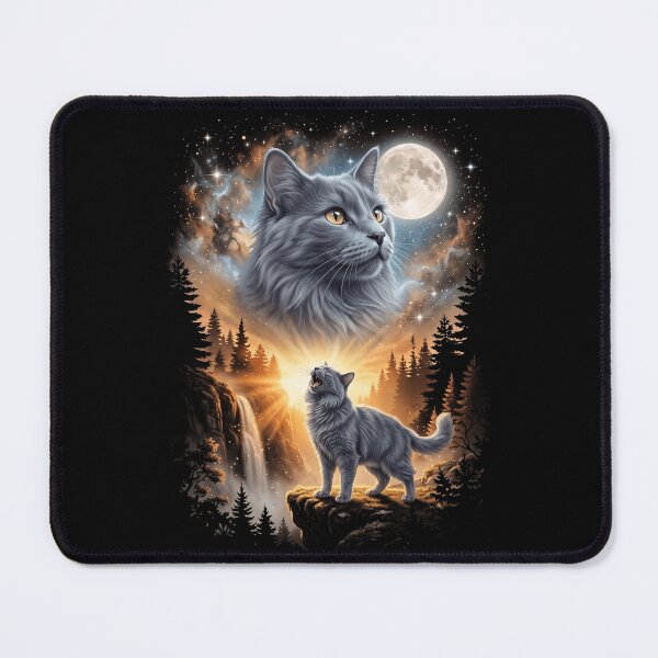 Item preview, Nebelung Howling Moon Art Cat Mom Dad Lover designed and sold by dian-rody-crest.
