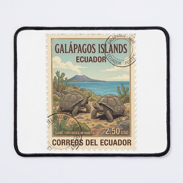 Item preview, Galápagos Islands Ecuador Giant Tortoise Travel Stamp designed and sold by k3rstman1.