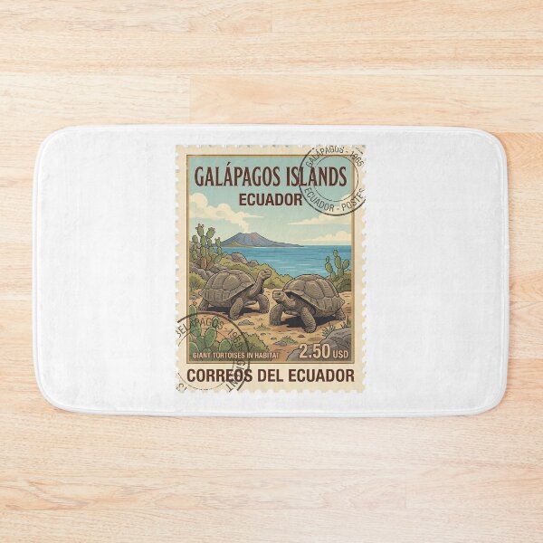 Item preview, Galápagos Islands Ecuador Giant Tortoise Travel Stamp designed and sold by k3rstman1.