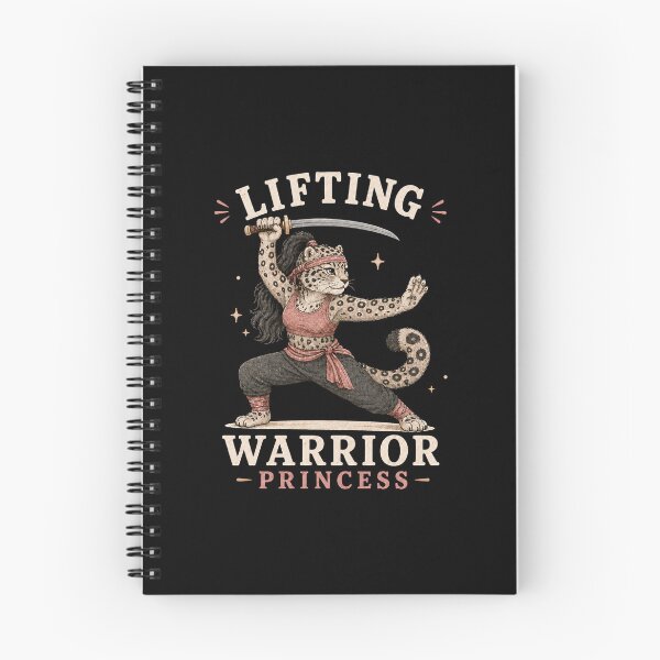 Item preview, Lifting Warrior Princess | Snow Leopard Gym Shirt | Strong Women Fitness Workout Gift designed and sold by HumbleAthlete.