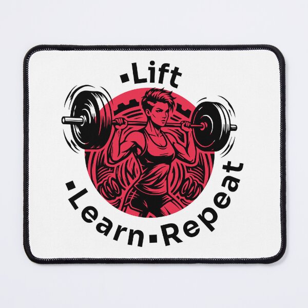 Item preview, Lift Learn Repeat Gym Tshirt Design designed and sold by CreativeFrndz.