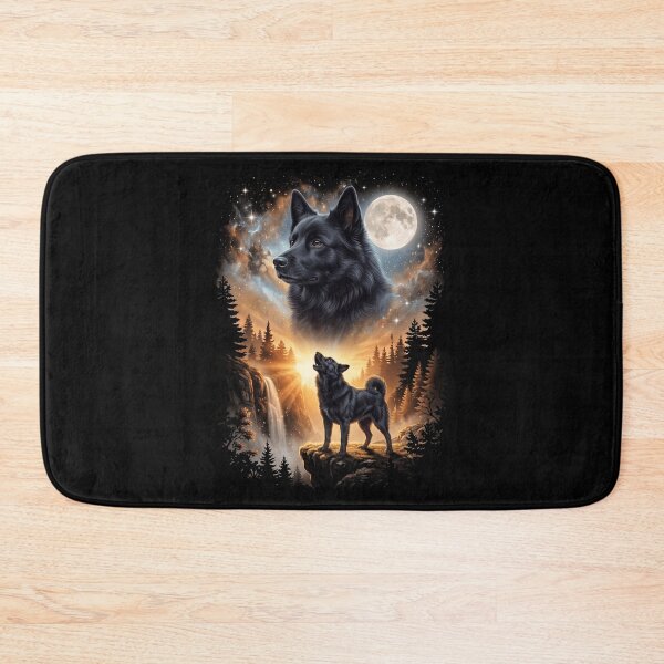 Item preview, Norwegian Buhund Howling Moon Art Dog Mom Dad Lover designed and sold by dian-rody-crest.