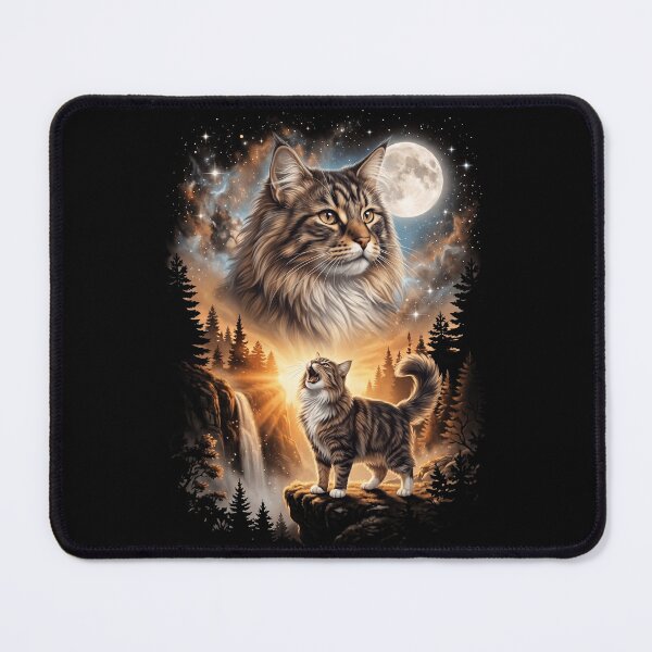 Item preview, Norwegian Forest Howling Moon Art Cat Mom Dad Lover designed and sold by dian-rody-crest.