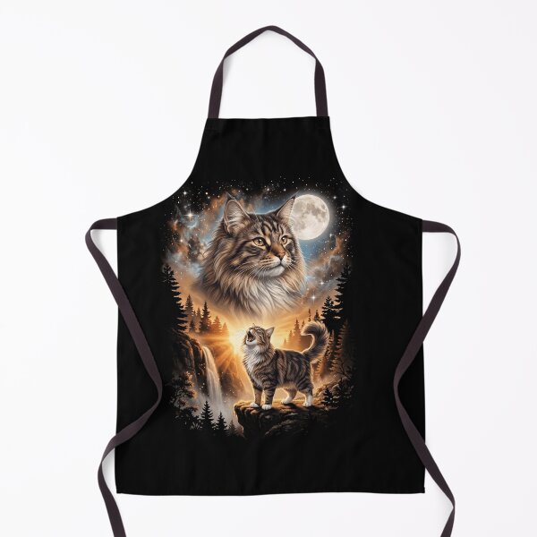 Item preview, Norwegian Forest Howling Moon Art Cat Mom Dad Lover designed and sold by dian-rody-crest.