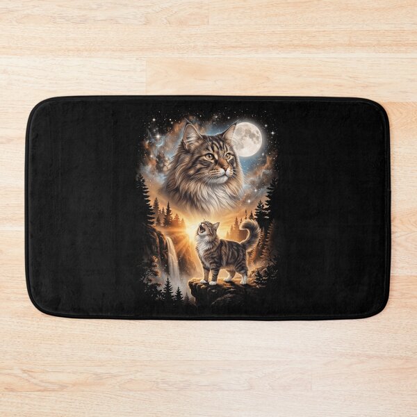 Item preview, Norwegian Forest Howling Moon Art Cat Mom Dad Lover designed and sold by dian-rody-crest.