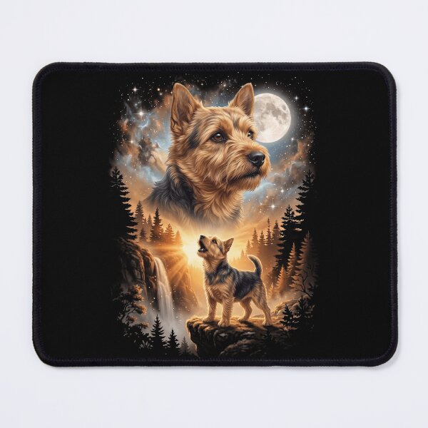 Item preview, Norwich Terrier Howling Moon Art Dog Mom Dad Lover designed and sold by dian-rody-crest.