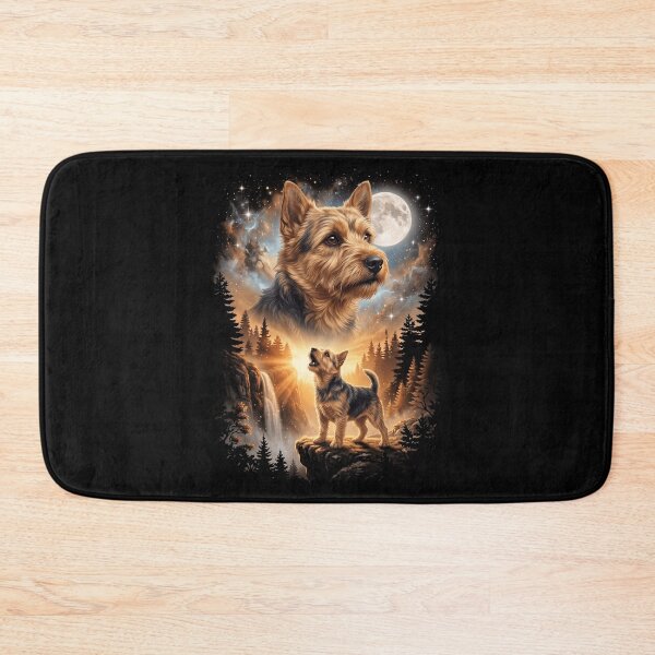 Item preview, Norwich Terrier Howling Moon Art Dog Mom Dad Lover designed and sold by dian-rody-crest.
