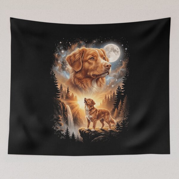 Item preview, Nova Scotia Duck Tolling Retriever Howling Moon Art Dog Mom Dad Lover designed and sold by dian-rody-crest.