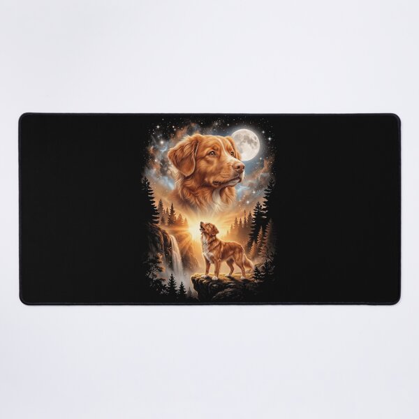 Item preview, Nova Scotia Duck Tolling Retriever Howling Moon Art Dog Mom Dad Lover designed and sold by dian-rody-crest.