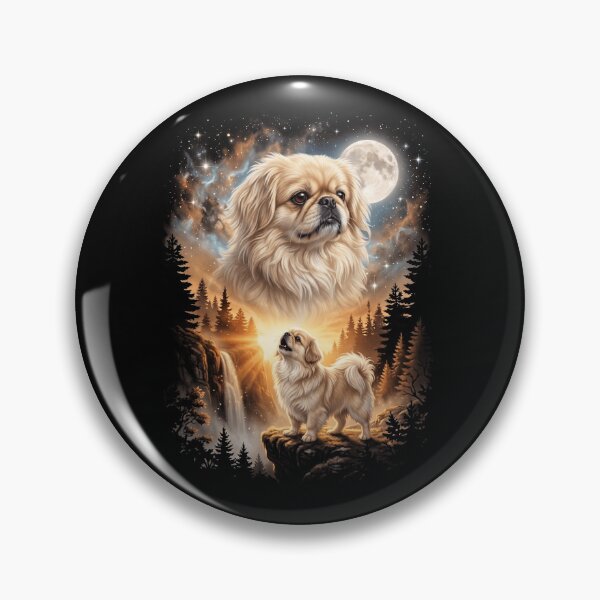 Item preview, Pekingese Howling Moon Art Dog Mom Dad Lover designed and sold by dian-rody-crest.
