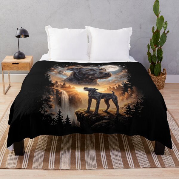 Item preview, Patterdale Terrier Howling Moon Art Dog Mom Dad Lover designed and sold by dian-rody-crest.