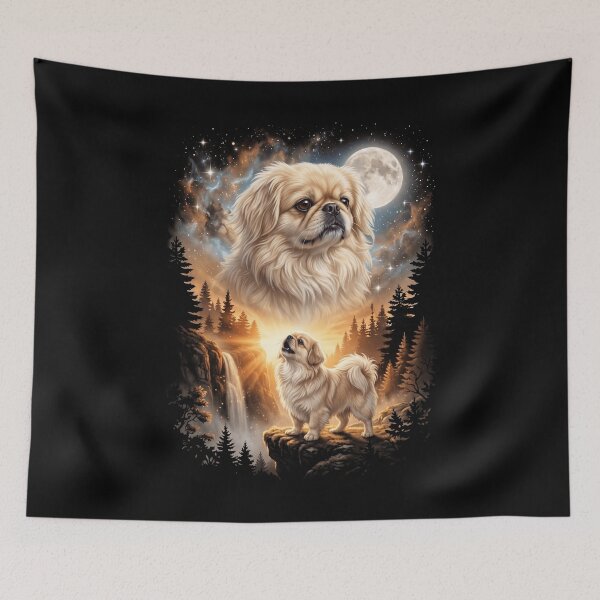 Item preview, Pekingese Howling Moon Art Dog Mom Dad Lover designed and sold by dian-rody-crest.