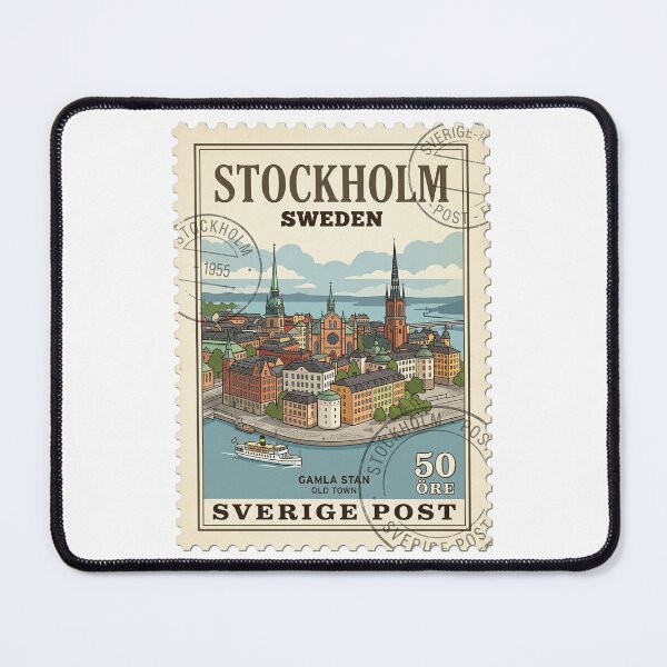 Item preview, Stockholm Sweden Gamla Stan Vintage Travel Stamp designed and sold by k3rstman1.