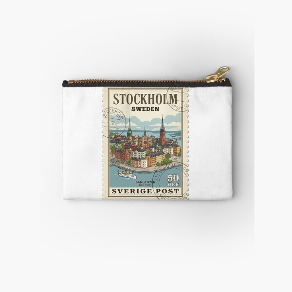 Item preview, Stockholm Sweden Gamla Stan Vintage Travel Stamp designed and sold by k3rstman1.