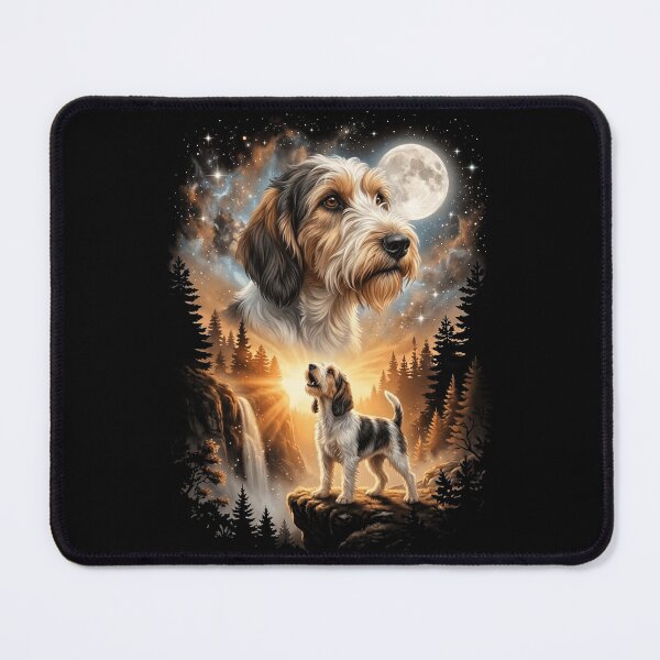 Item preview, Petit Basset Griffon Vendeen Howling Moon Art Dog Mom Dad Lover designed and sold by dian-rody-crest.