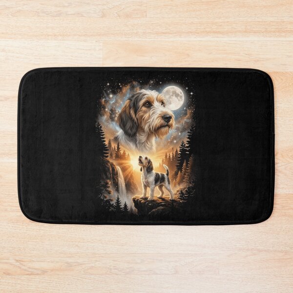 Item preview, Petit Basset Griffon Vendeen Howling Moon Art Dog Mom Dad Lover designed and sold by dian-rody-crest.