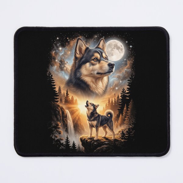 Item preview, Pomsky Howling Moon Art Dog Mom Dad Lover designed and sold by dian-rody-crest.