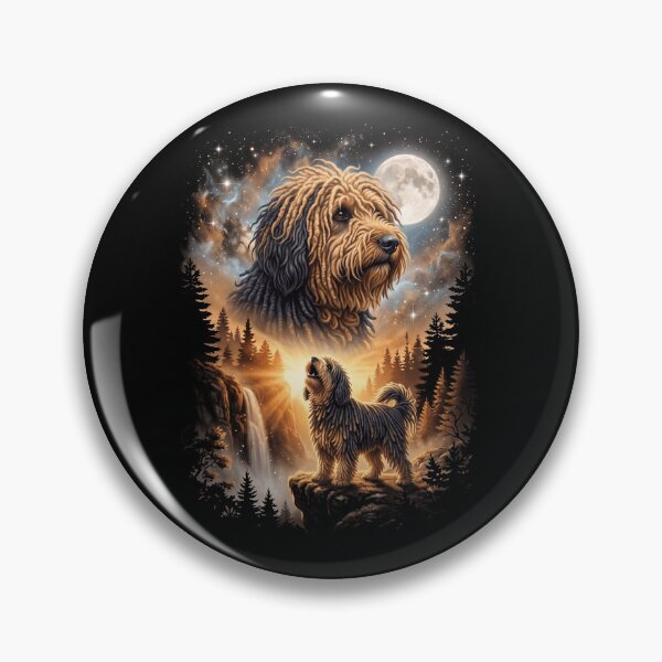 Item preview, Puli Howling Moon Art Dog Mom Dad Lover designed and sold by dian-rody-crest.