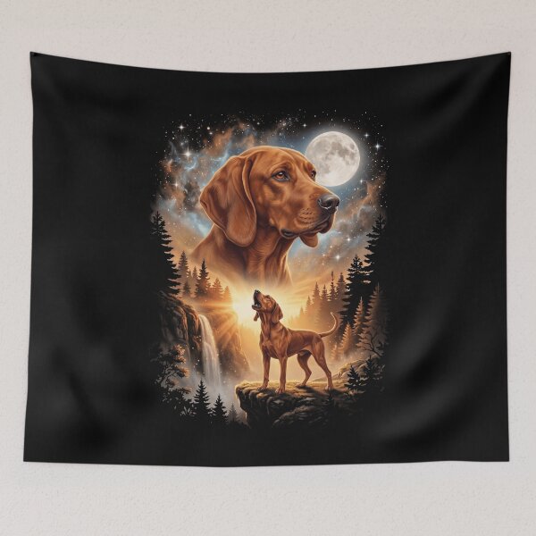 Item preview, Redbone Coonhound Howling Moon Art Dog Mom Dad Lover designed and sold by dian-rody-crest.